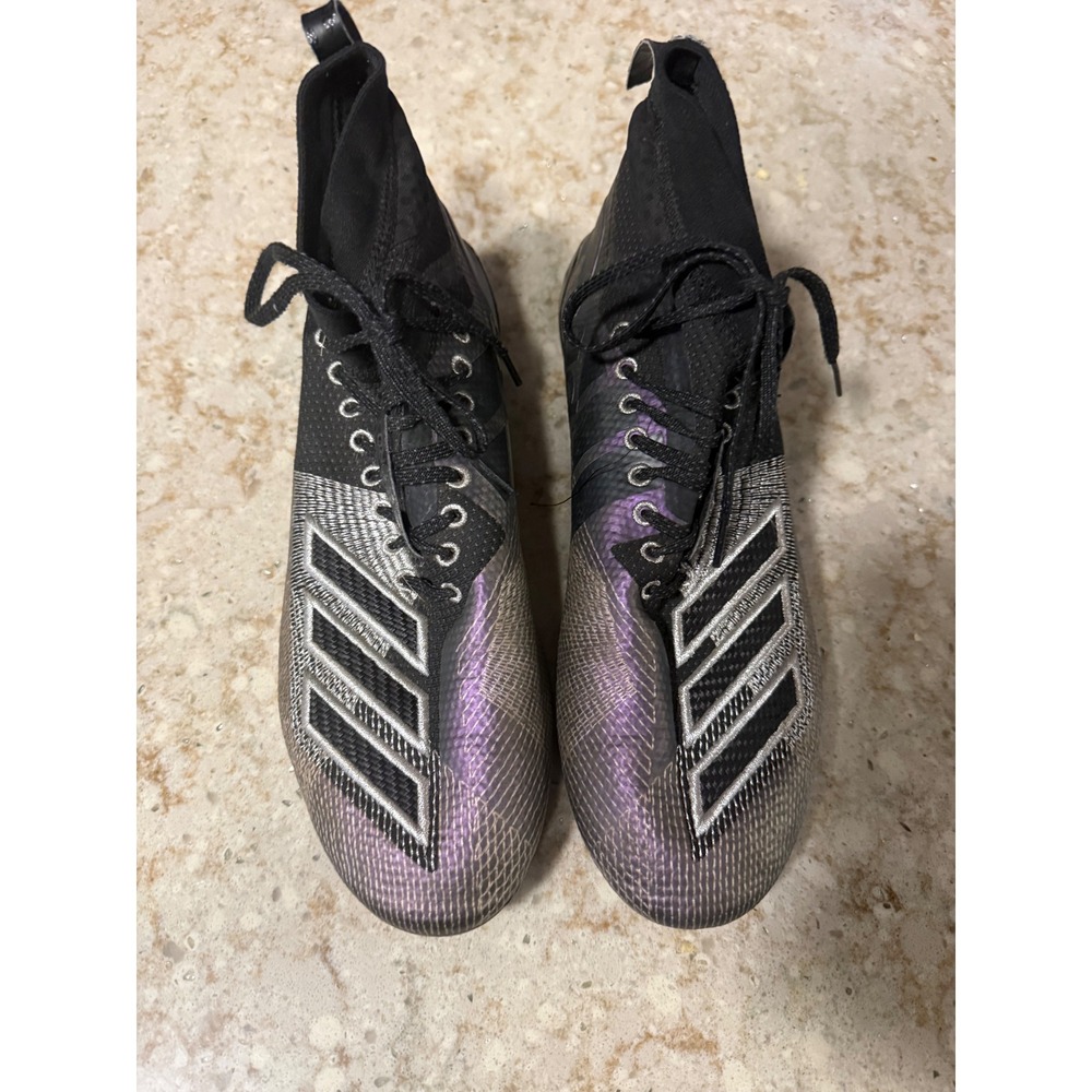 Adidas Adizero 8.0 Football Cleats Black Purple Iridescent D97030 Mens 12